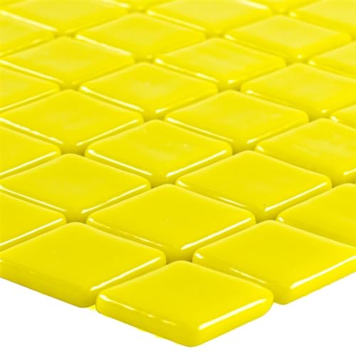 Glas Pool Schwimmbad Mosaik Fliesen Matte Pixley Gelb Dampdusche Bad Hamam Wand von Mosafil