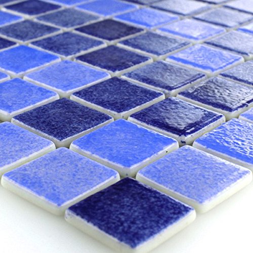 Glas Schwimmbad Pool Mosaik Fliesen Blau Mix von Mosafil