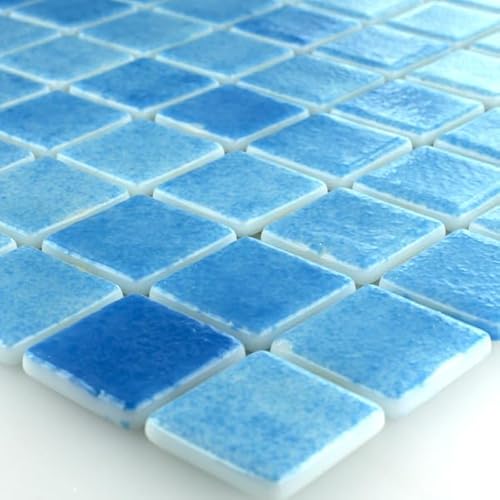 Glas Schwimmbad Pool Mosaik Fliesen Dunkelblau Mix von Mosafil