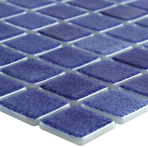 Glas Schwimmbad Pool Mosaik Lagune R11C Dunkelblau Dauernassbereich Unterwasser von Mosafil
