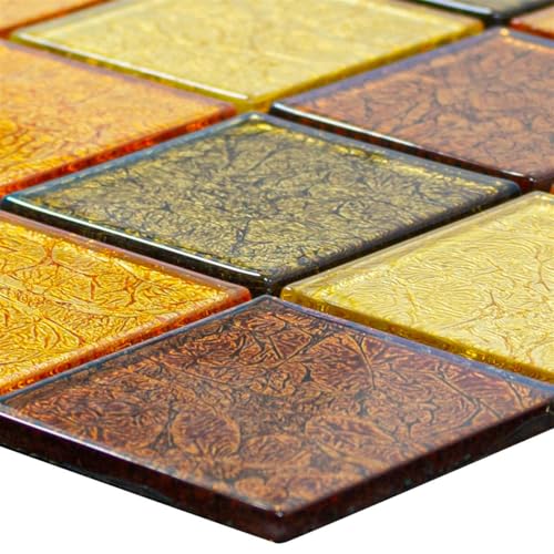 Glasmosaik Fliesen Curlew Gelb Orange Q48 4mm Glasmosaik Fliesen Curlew Gelb Orange Q48 4mm von Mosafil