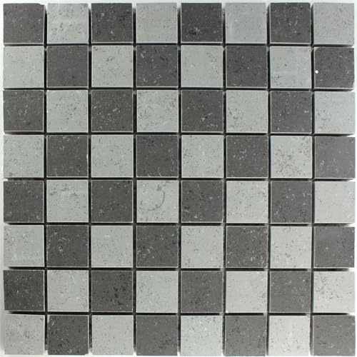 Keramik Mosaikfliesen Bombay Schachbrett Grau Anthrazit Matt Badezimme Boden Bad Keramik Mosaikfliesen Bombay Schachbrett Grau Anthrazit Matt Badezimme Boden Bad von Mosafil