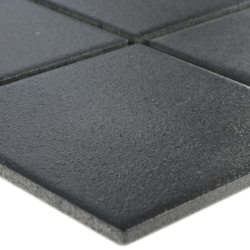 Keramik Mosaik Fliesen Matte Schwarz Uni Rutschfest Boden Duschwand Wohnraum Bad Keramik Mosaik Fliesen Matte Schwarz Uni Rutschfest Boden Duschwand Wohnraum Bad von Mosafil
