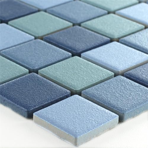 Mosaikfliesen Keramik Rutschhemmend Blau Mix von Mosafil