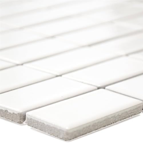 Keramik Mosaikfliesen Adrian Weiß Glänzend Rechteck Keramik Mosaikfliesen Adrian Weiß Glänzend Rechteck von Mosafil