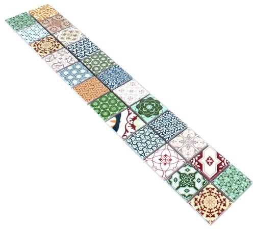 Keramik Retro Fliesenbordüre Easton Hellbunt von Mosafil