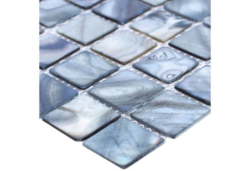 Mosafil Mosaikfliesen Mosaikfliesen Glas Perlmutt Effekt Shell, Glas-Perlmutt 30.000x30.000, grau-blau, Wasserfest Mosafil Mosaikfliesen Mosaikfliesen Glas Perlmutt Effekt Shell, Glas-Perlmutt 30.000x30.000, grau-blau, Wasserfest von Mosafil