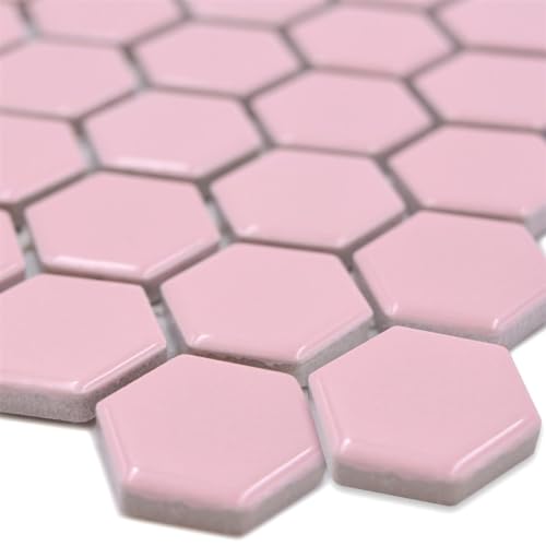 Mosaikfliese Sechseck Hexagon Keramik Mosaik Fliese Rosa Boden Wand Bad Küche Wc Mosaikfliese Sechseck Hexagon Keramik Mosaik Fliese Rosa Boden Wand Bad Küche Wc von Mosafil
