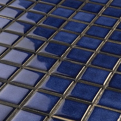 Keramik Mosaikfliesen Matte Blau Glänzend Wand Boden Bad Dusche Fliesenspiegel von Mosafil