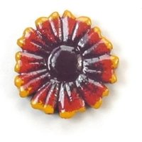Mosaiksteine - Blume -Blüte Rot/Braun/Gelb 3, 3cm 1 Stück -(Variante 4 von MosaicArtStones