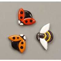 Mosaiksteine-Hummel-Marienkäfer-Orange-Rot Mosaiksteine-Hummel-Marienkäfer-Orange-Rot von MosaicArtStones