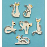 Mosaiksteine Katzen Weiß/Grau Getigert Keramik Mosaikfliesen 1 Stück Für Mosaikgestaltung Mosaiksteine Katzen Weiß/Grau Getigert Keramik Mosaikfliesen 1 Stück Für Mosaikgestaltung von MosaicArtStones