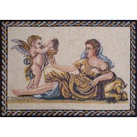 Amor Und Venus Reproduktion Marmor Mosaik Kunst Wandbild von MosaicNaturalLLC