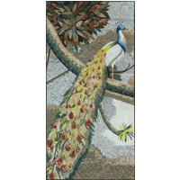 Handgemachter Pfau Auf Einem Baum Marmor Mosaik Wandkunst von MosaicNaturalLLC