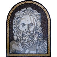 Philosoph Homer Bogen Marmor Mosaik Reproduktion von MosaicNaturalLLC