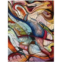 Wallart Poster „Erupting Harmony" Abstract Watercolor Line Art | Organic Surreal Painting Colorful Modern Wall By Mosaich Wallart Poster „Erupting Harmony" Abstract Watercolor Line Art | Organic Surreal Painting Colorful Modern Wall By Mosaich von MosaichArts