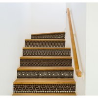 Brauner Treppenaufkleber, Bunte Dekofliesen Abnehmbarer Treppenaufkleber Dekostreifen, Peel & Stick Stair Riser Sr07 von Mosaicowall