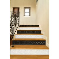 Designter Treppenaufkleber, Leichte Und Dunkle Dekofliesen Abnehmbarer Treppenaufkleber Dekostreifen, Peel & Stick Stair Riser Sr13 von Mosaicowall