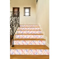 Pinselfarbe Treppenaufkleber, Bunte Dekofliesen Abnehmbarer Treppenaufkleber Dekostreifen, Peel & Stick Stair Riser Sr28 von Mosaicowall