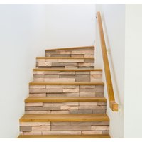 Steinsteine Treppenaufkleber, Bunte Dekofliesen Abnehmbarer Treppenaufkleber Dekostreifen, Peel & Stick Stair Riser Sr03 von Mosaicowall