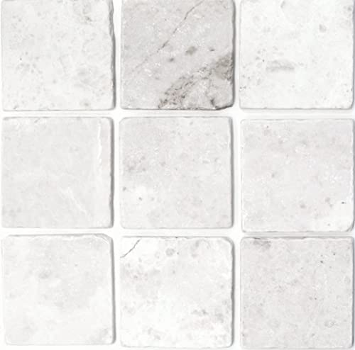 Fliese Marmor Naturstein weiß Fliese Ibiza Antique Marble für WAND BAD WC DUSCHE KÜCHE FLIESENSPIEGEL THEKENVERKLEIDUNG BADEWANNENVERKLEIDUNG Mosaikmatte Mosaikplatte von conwire