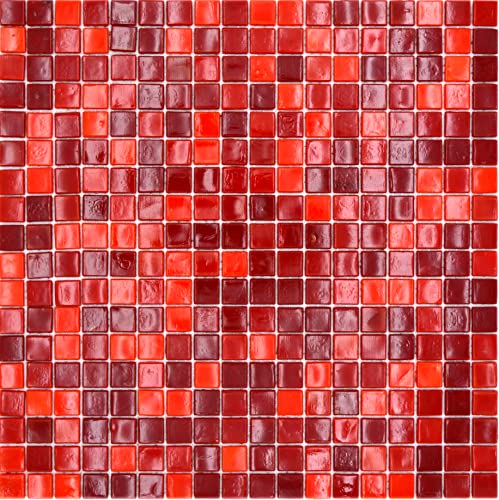 Glas Glasmosaik rot Wand Boden Küche Dusche Bad Fliesenspiegel|WB58-0009|1Matte von conwire