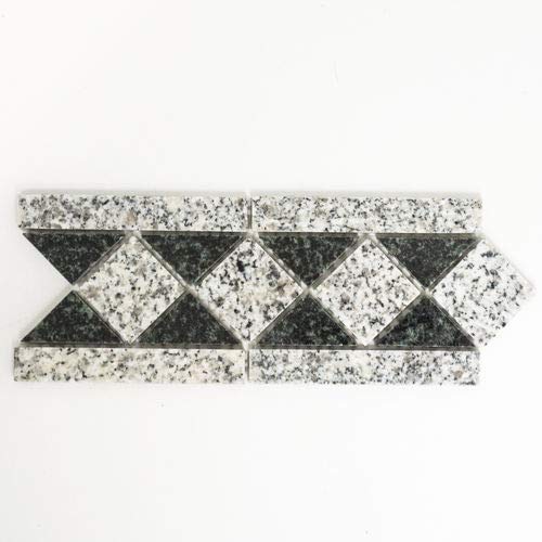Mosaik Bordüre Borde Padang Naturstein grau schwarz 8x20 cm Artikel 860/BT von Mosaik-Netzwerk