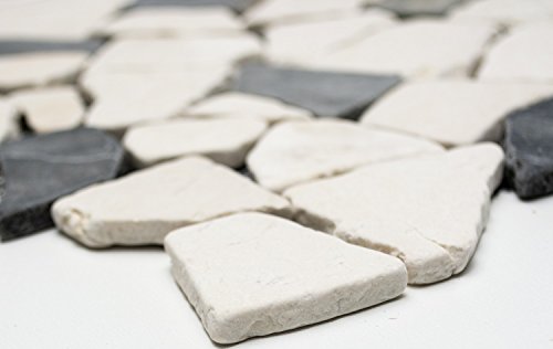 Mosaik Bruch/Ciot mix BianconeJava Marmor Naturstein Küche, Mosaikstein Format: 15-69x8 mm, Bogengröße: 60 x 100 mm, 1 Handmuster ca. 6x10 cm Mosaik Bruch/Ciot mix BianconeJava Marmor Naturstein Küche, Mosaikstein Format: 15-69x8 mm, Bogengröße: 60 x 100 mm, 1 Handmuster ca. 6x10 cm von Mosaik-Netzwerk