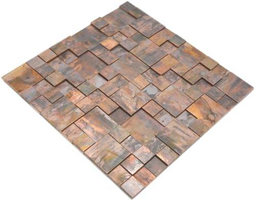 Mosaik Fliese Kupfer kupfer Kombination 3D braun für WAND THEKENVERKLEIDUNG Mosaikmatte Mosaikplatte Mosaik Fliese Kupfer kupfer Kombination 3D braun für WAND THEKENVERKLEIDUNG Mosaikmatte Mosaikplatte von conwire