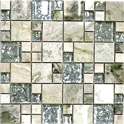 Mosaik Fliese Transluzent gold hellgrün Kombination Glasmosaik Crystal Stein Onyx gold für WAND BAD WC DUSCHE KÜCHE FLIESENSPIEGEL THEKENVERKLEIDUNG BADEWANNENVERKLEIDUNG Mosaikmatte Mosaikplatte von conwire