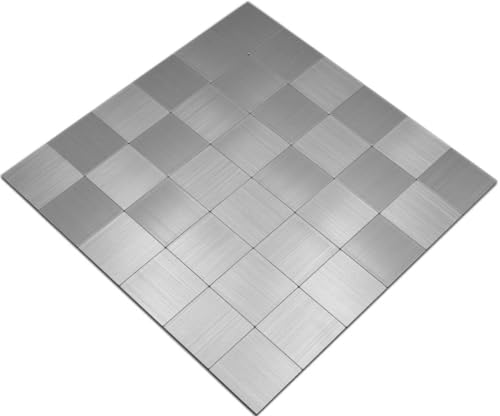 Mosaik Fliese selbstklebend Aluminium silber metall metall für WAND KÜCHE FLIESENSPIEGEL THEKENVERKLEIDUNG Mosaikmatte Mosaikplatte Mosaik Fliese selbstklebend Aluminium silber metall metall für WAND KÜCHE FLIESENSPIEGEL THEKENVERKLEIDUNG Mosaikmatte Mosaikplatte von conwire
