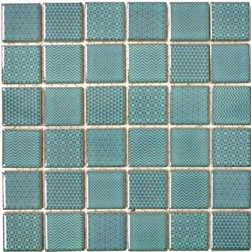 Mosaik Fliesen Mosaikfliesen Keramikmosaik Keramik Kachel grün Celadon Heritage Emerald von conwire