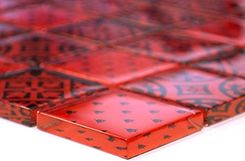 Mosaik Quadrat Crystal Optik rot Glasmosaik Transluzent Transparent 3D, Mosaikstein Format: 48x48x8 mm, Bogengröße: 60 x 100 mm, 1 Handmuster ca. 6x10 cm Mosaik Quadrat Crystal Optik rot Glasmosaik Transluzent Transparent 3D, Mosaikstein Format: 48x48x8 mm, Bogengröße: 60 x 100 mm, 1 Handmuster ca. 6x10 cm von Mosaik-Netzwerk