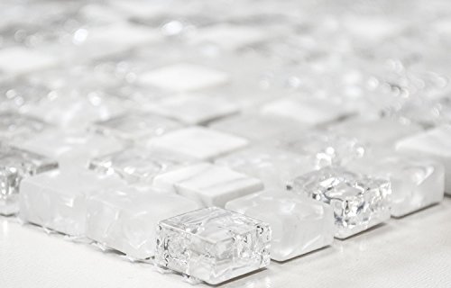 Mosaik Quadrat Crystal/Stein mix weiss Glasmosaik Transluzent Transparent 3D, Mosaikstein Format: 15x15x8 mm, Bogengröße: 60 x 100 mm, 1 Handmuster ca. 6x10 cm Mosaik Quadrat Crystal/Stein mix weiss Glasmosaik Transluzent Transparent 3D, Mosaikstein Format: 15x15x8 mm, Bogengröße: 60 x 100 mm, 1 Handmuster ca. 6x10 cm von Mosaik-Netzwerk