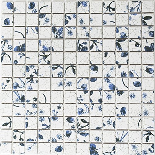 Mosaik Quadrat Strawberry Keramik Mosaik | 10 Mosaikmatten von Mosaik-Netzwerk