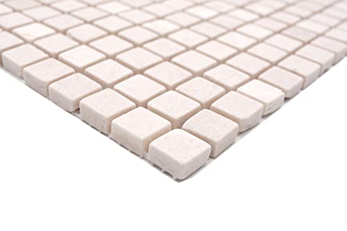 Mosaik Quadrat uni Botticino Anticato Marmor Naturstein Küche, Mosaikstein Format: 15x15x8 mm, Bogengröße: 305x322 mm, 1 Bogen/Matte Mosaik Quadrat uni Botticino Anticato Marmor Naturstein Küche, Mosaikstein Format: 15x15x8 mm, Bogengröße: 305x322 mm, 1 Bogen/Matte von Mosaik-Netzwerk