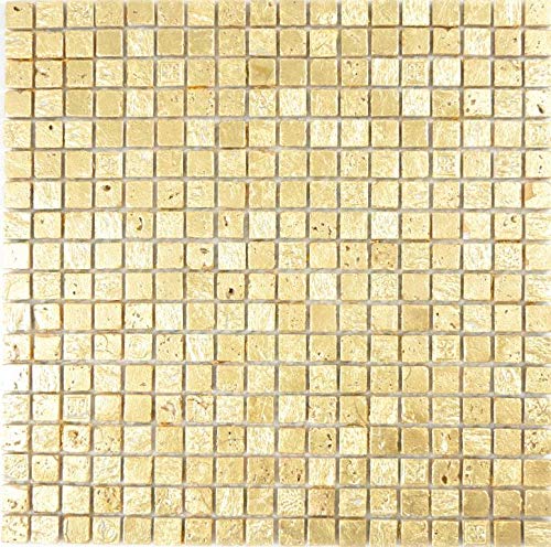 Mosaik Stein Resin gold Wand Küche Fliesenspiegel Mosaikfliese Mosaikmatte Mosaikplatte von conwire