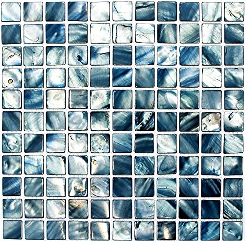 Mosaik Fliese Muschel blaugrau für WAND BAD WC DUSCHE KÜCHE FLIESENSPIEGEL THEKENVERKLEIDUNG BADEWANNENVERKLEIDUNG Mosaikmatte Mosaikplatte von conwire