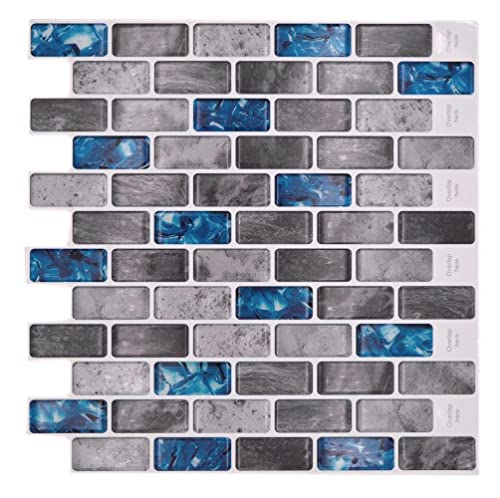 Selbstklebende Mosaik Folie Vinyl Rechteck Verbund grau blau changierend Wand Fliesenspiegel Küche Selbstklebende Mosaik Folie Vinyl Rechteck Verbund grau blau changierend Wand Fliesenspiegel Küche von Mosaik-Netzwerk
