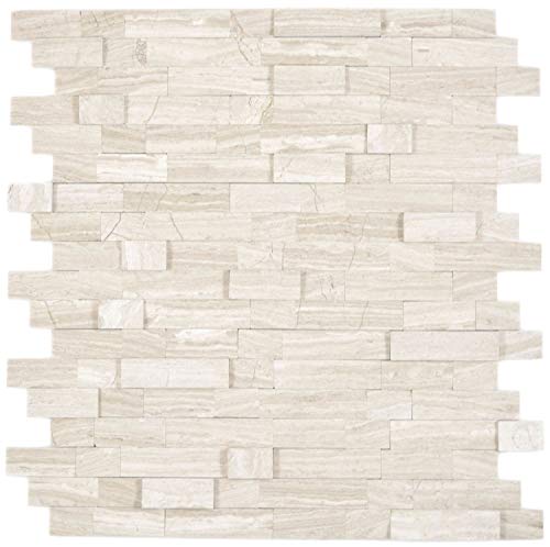 Selbstklebende Mosaikmatte Verbund Naturstein grey für WAND KÜCHE Fliesenspiegel Thekenverkleidung Wandverblender von conwire