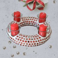 Sonderpreis Mosaik Adventskranz 25 cm Durchmesser Rot Sonderpreis Mosaik Adventskranz 25 cm Durchmesser Rot von Mosaikkasten