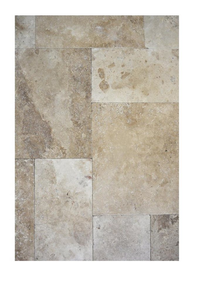 Mosani Bodenfliese Fliese Travertin Naturstein Chiaro beige creme Naturstein von Mosani