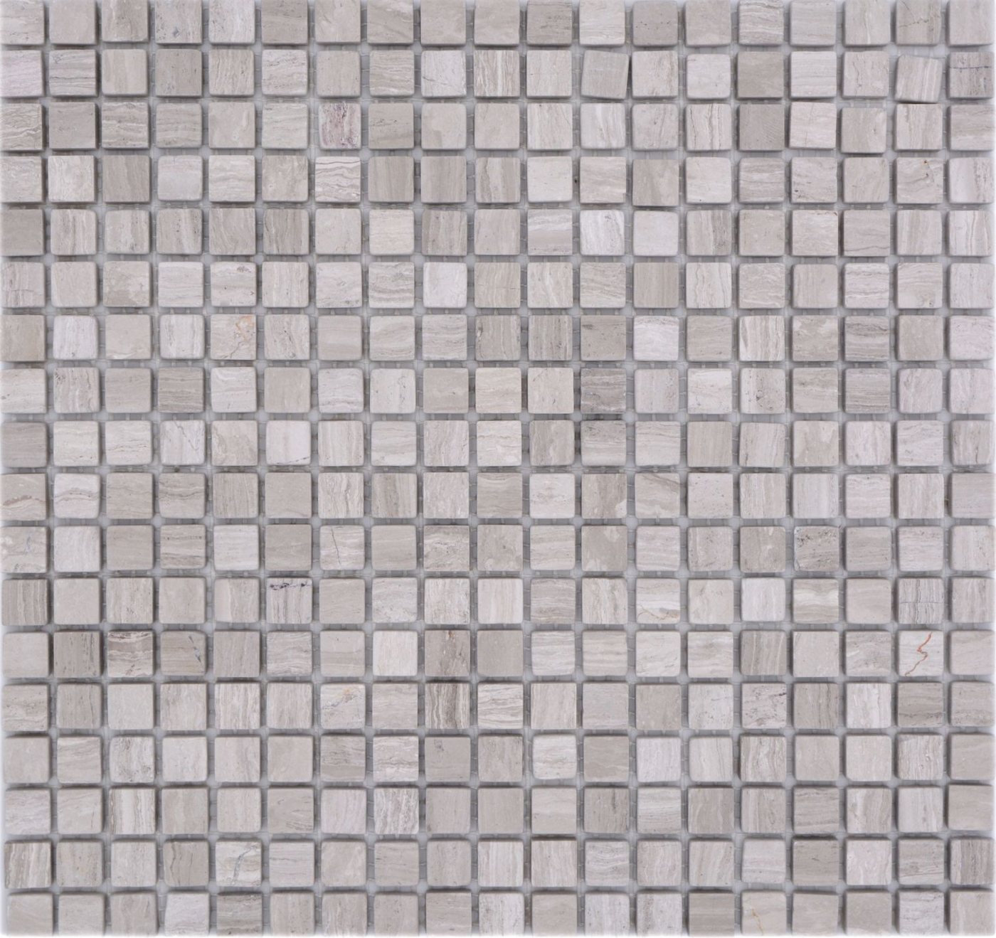 Mosani Bodenfliese Marmormosaik Mosaikfliesen grau matt / 10 Mosaikmatten von Mosani