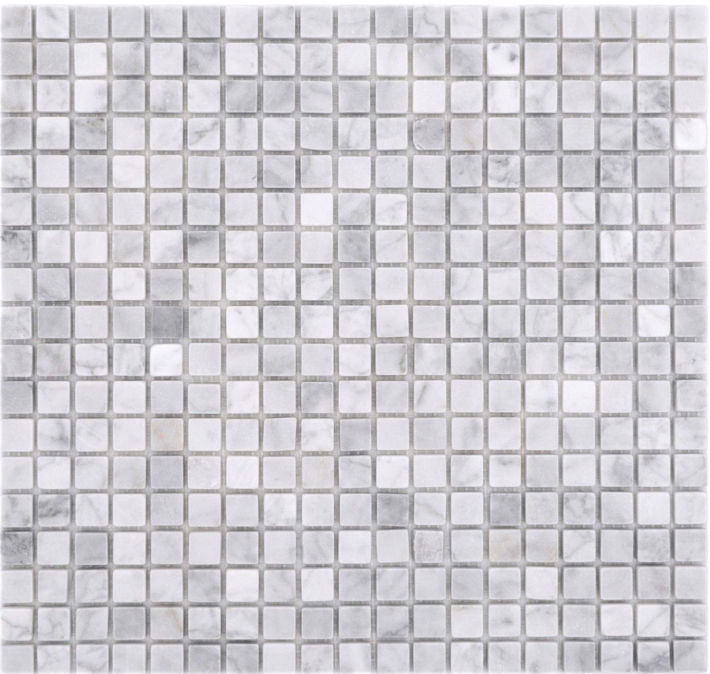Mosani Bodenfliese Marmormosaik Mosaikfliesen weiß matt / 10 Mosaikmatten von Mosani