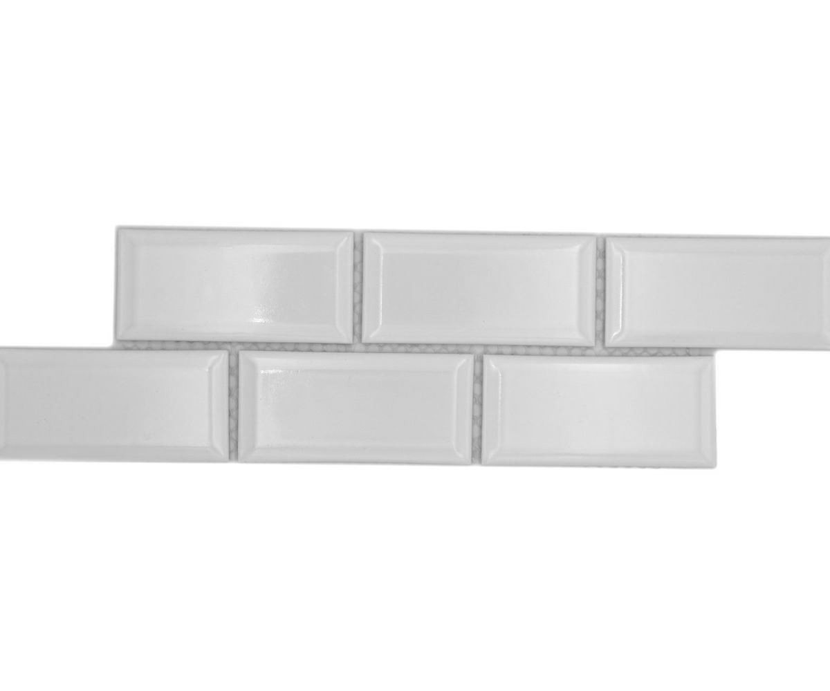 Mosani Fliesen-Bordüre Mosaik Borde Bordüre Metro uni weiß Mosani Fliesen-Bordüre Mosaik Borde Bordüre Metro uni weiß von Mosani