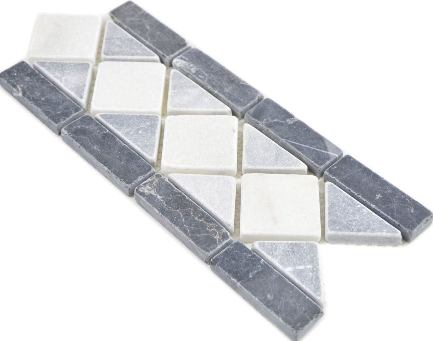 Mosani Fliesen-Bordüre Naturstein Borde Bordüre grau weiß anthrazit Travertinbordüre Mosani Fliesen-Bordüre Naturstein Borde Bordüre grau weiß anthrazit Travertinbordüre von Mosani