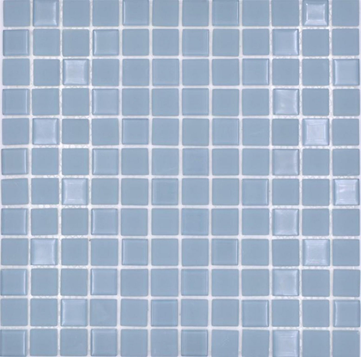 Mosani Glas Wandfliese 10 Stk. Selbstklebende Mosaikfliesen Fliesenspiegel Küchenrückwand, Graublau, Improve, 10-teilig, 0,9 m², Spritzwasserbereich geeignet, Küchenrückwand Spritzschutz von Mosani