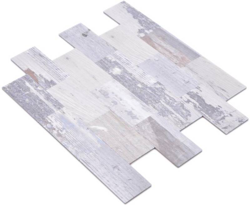 Mosani Mosaikfliesen Aluminium Mosaik Metall Mosaik Selbstklebend grau matt / 10 Matten von Mosani