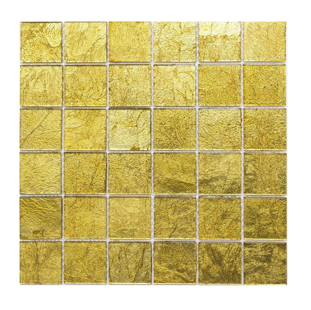 Mosani Mosaikfliesen Glasmosaik Crystal Mosaikfliesen gold glänzend / 10 Matten von Mosani