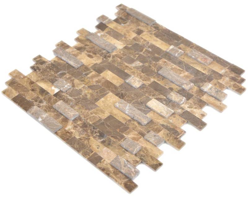 Mosani Mosaikfliesen Marmormosaik Mosaik Selbstklebend braun matt glänzend / 10 Matten Mosani Mosaikfliesen Marmormosaik Mosaik Selbstklebend braun matt glänzend / 10 Matten von Mosani